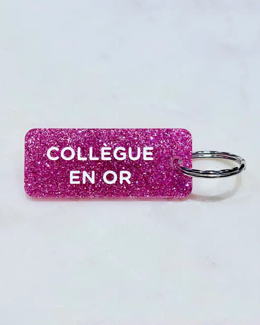Porte-clés Collègue en or