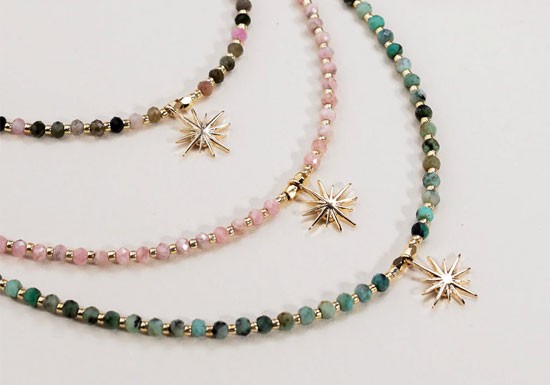 Collier Bliss (pierres au choix)