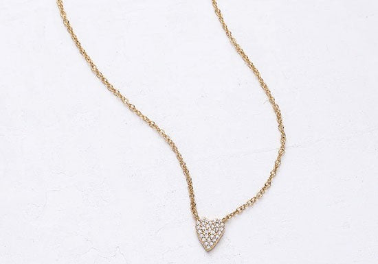 Collier Crystal Heart (noir ou blanc)