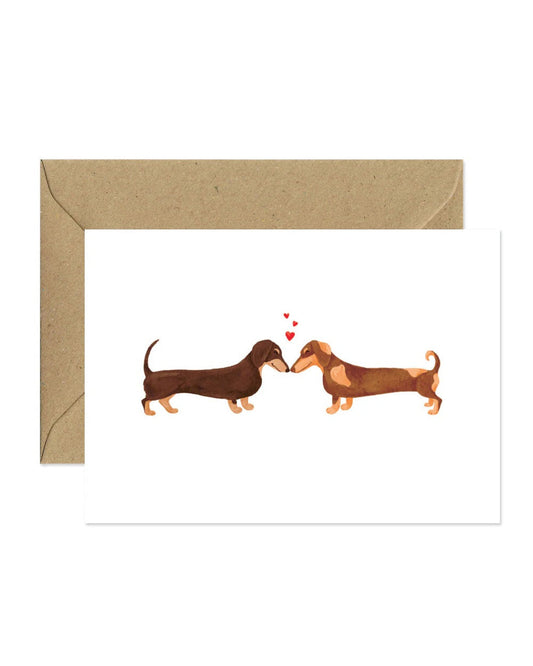 Carte postale Dachshunds Lovers