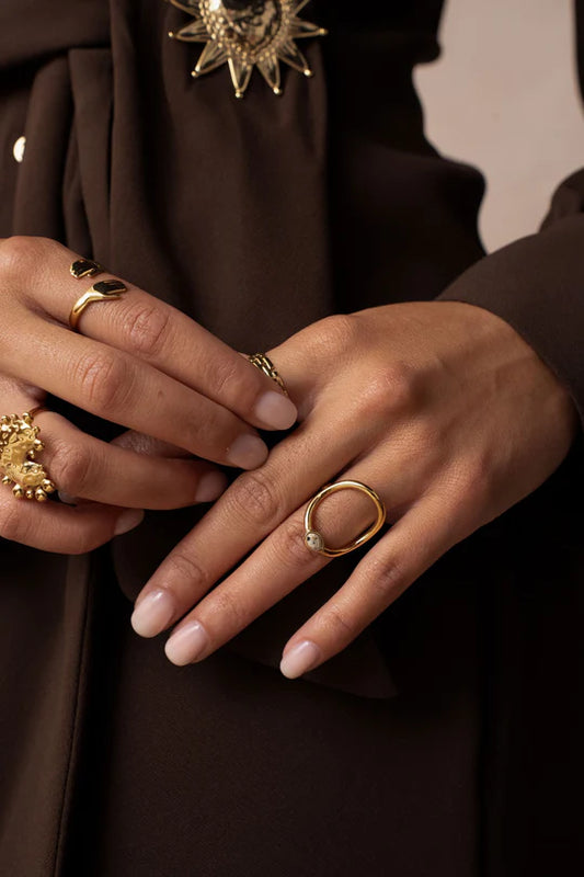 Bague Diania - Jaspe Vert