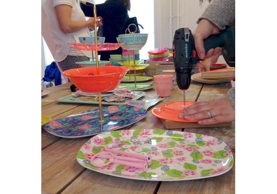DIY Cake stand handle rose