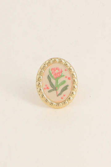 Bague médaillon Flora
