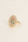 Bague médaillon Flora