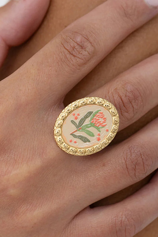 Bague médaillon Flora