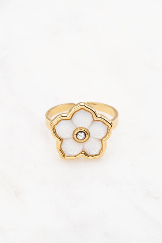 Bague Florens - Nacre Blanche