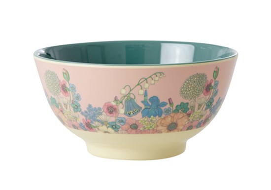 Grand Bol - Flower Collage Rose clair