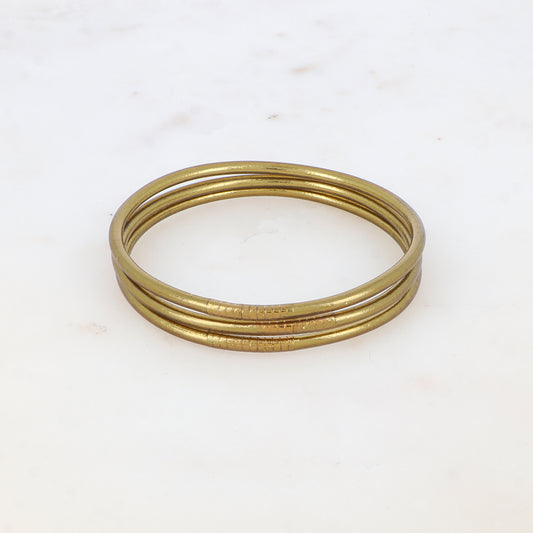 Jonc Bouddhiste fin - Dark Antique Gold