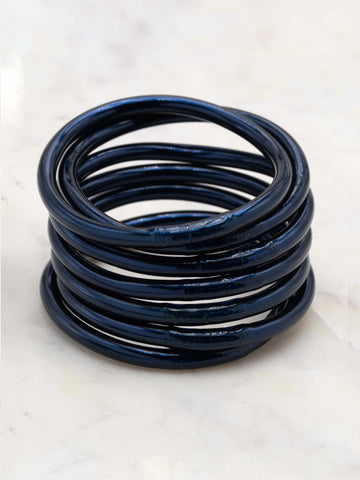 Jonc Bouddhiste Bleu nuit