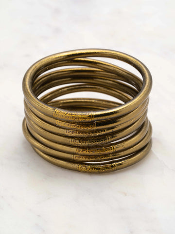 Jonc Bouddhiste Dark Antique Gold