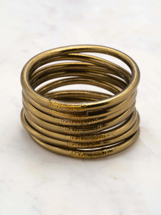 Jonc Bouddhiste Dark Antique Gold