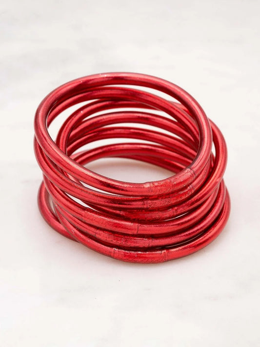 Jonc Bouddhiste Rouge foncé