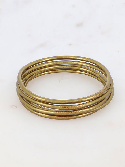 Jonc Bouddhiste fin - Dark Antique Gold