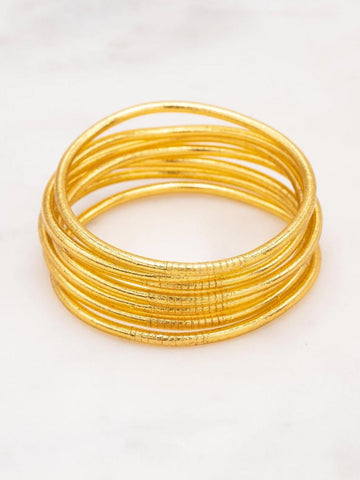 Jonc Bouddhiste fin - Or