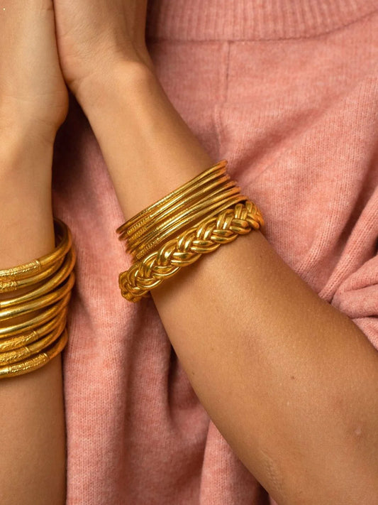 Jonc Bouddhiste fin - Or