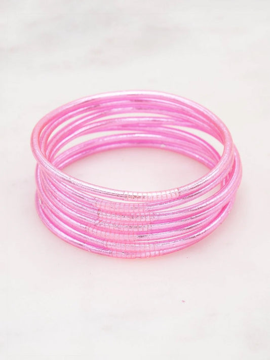 Jonc Bouddhiste fin - Rose clair