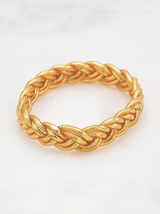 Bracelet Bouddhiste double tresse - Or