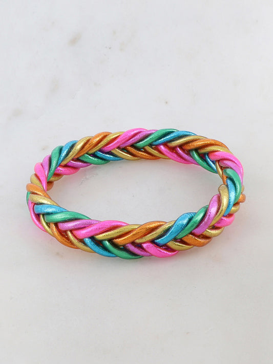 Bracelet Bouddhiste tressé - multicolore