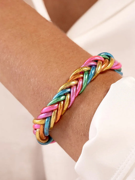 Bracelet Bouddhiste tressé - multicolore