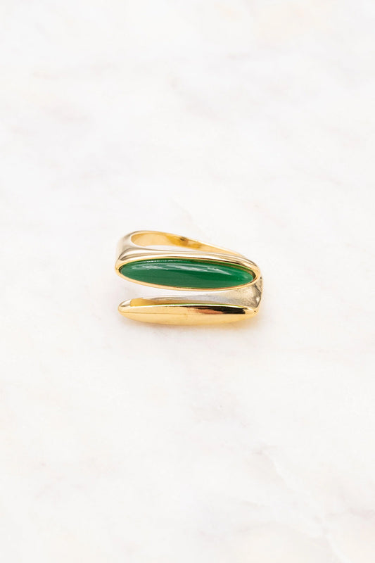 Bague Kahni - Agate verte