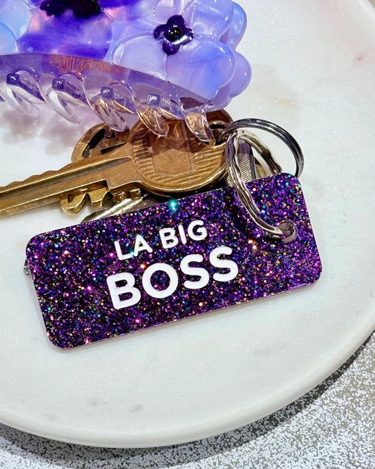 Porte-clés "La big boss" - Violet