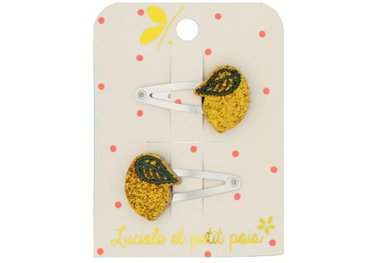 Lot de 2 mini barrettes citrons