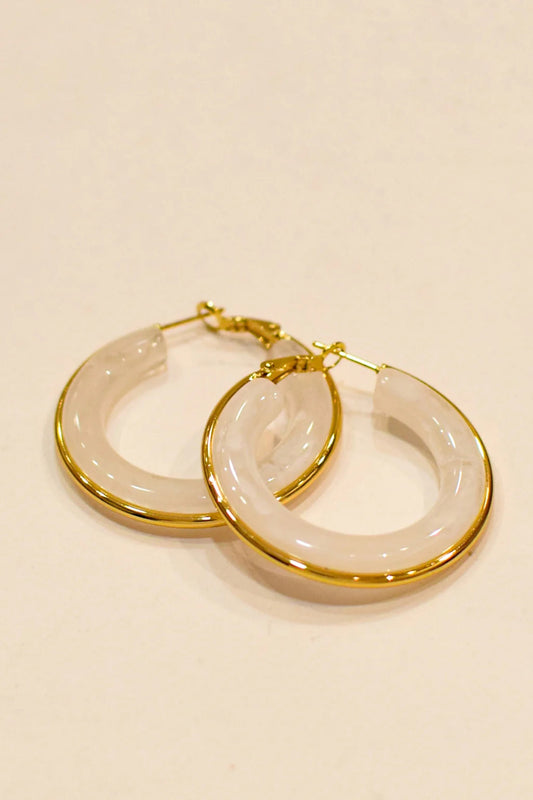 Boucles d'oreilles Maelis blanc