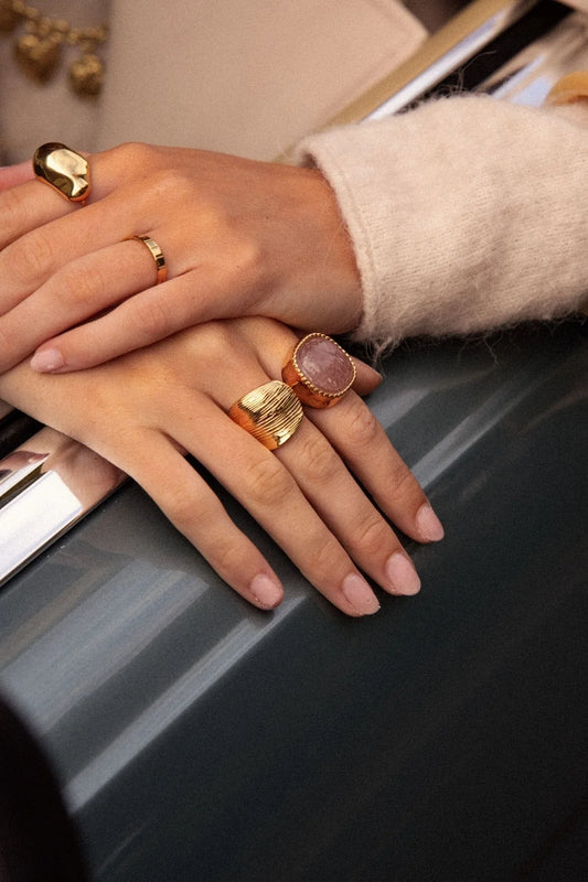 Bague Minéra - Quartz fraise
