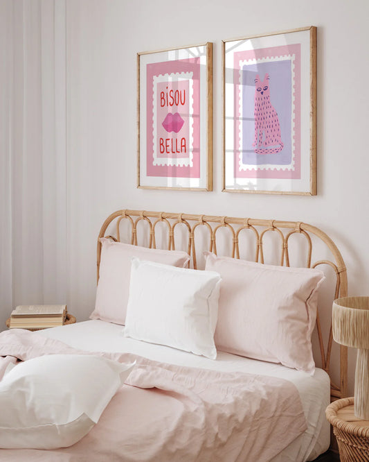 Petite affiche Bisous bella