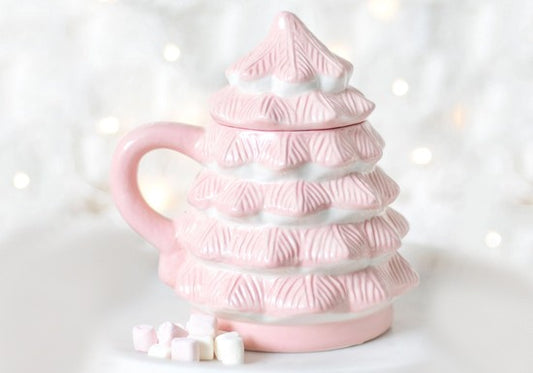 Mug Sapin de Noël rose