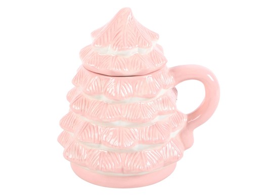 Mug Sapin de Noël rose