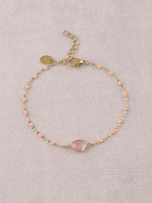 Bracelet Noelynn - Agate rose