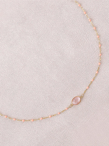 Collier Noelynn - Agate rose