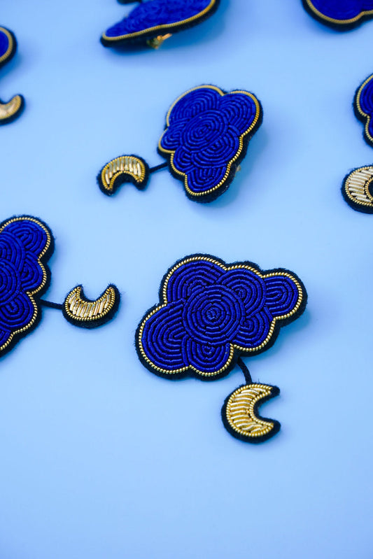 Broche Nuage et lune