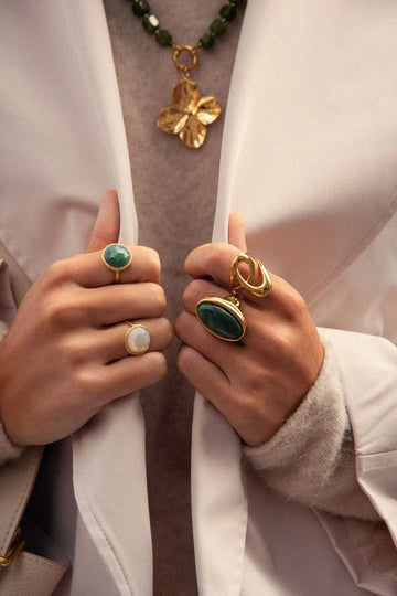 Bague Venisia - Jaspe vert