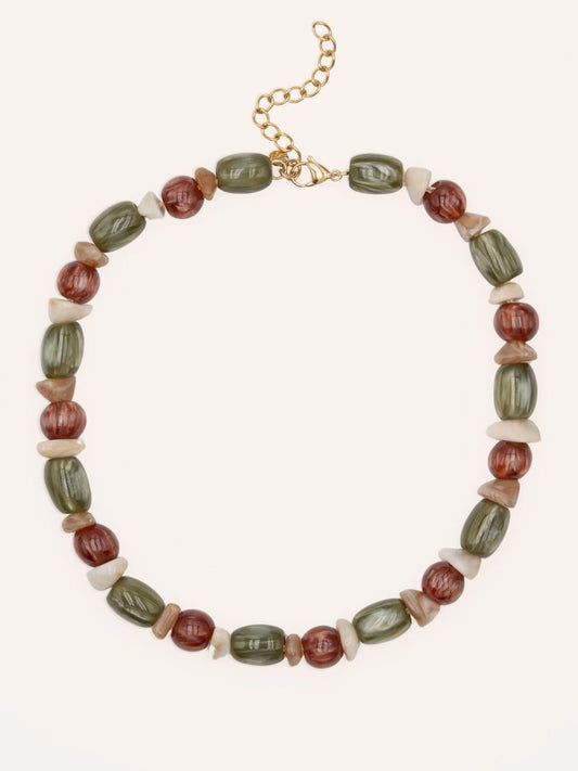 Collier Orévia - kaki