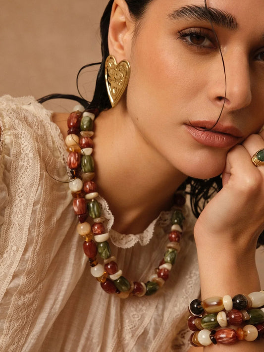 Collier Orévia - kaki