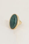 Bague Orphéa - Jaspe vert