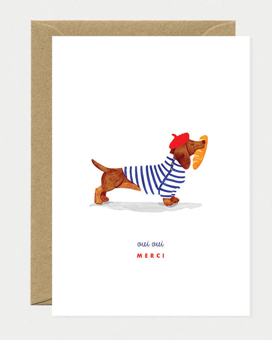 Carte postale Oui Oui Merci