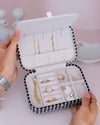 Boite Brigitte Pied-de-poule Rose