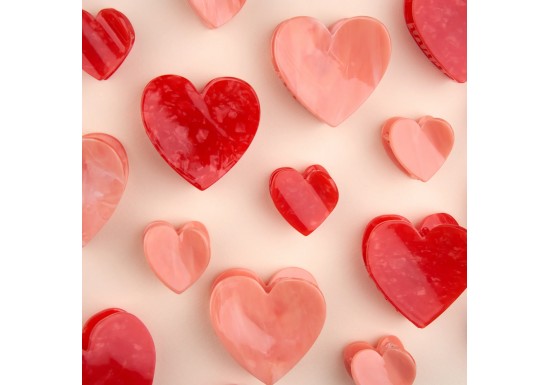 Pince à cheveux Cœur rouge