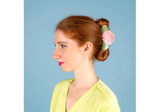 Pince à cheveux XL Pivoine