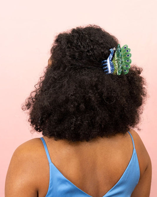 Pince à cheveux XL Paon
