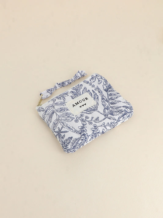 Porte-monnaie Amour - Toile de jouy