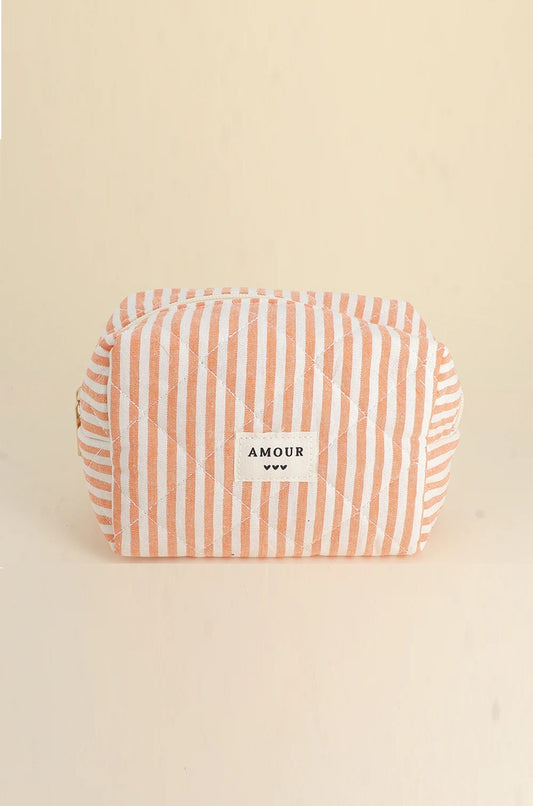 Trousse Amour - Rayé orange