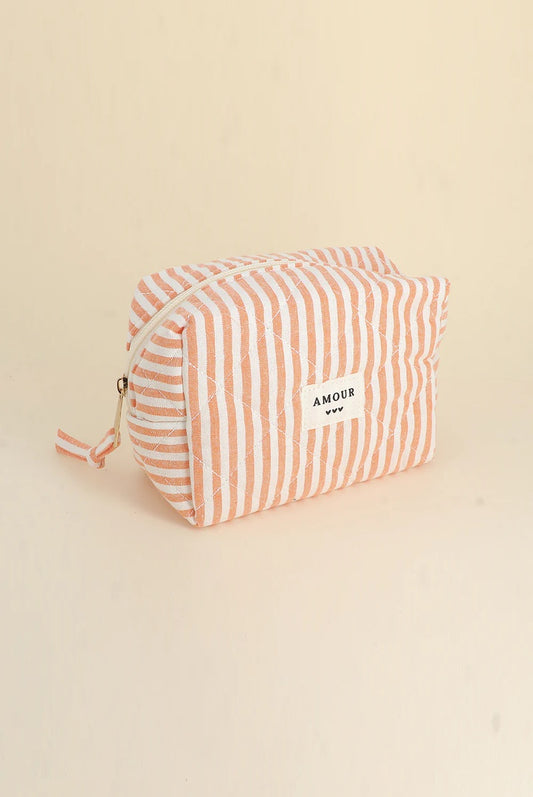 Trousse Amour - Rayé orange