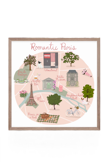 Petite affiche Romantic Paris