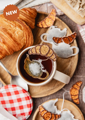 5 Sachets de thé - Théière et Croissant