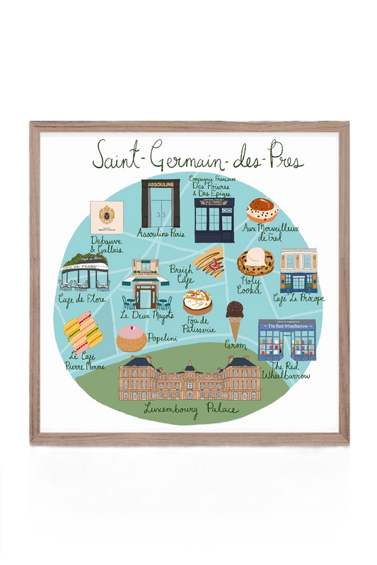 Petite affiche Saint-Germain-des-Prés