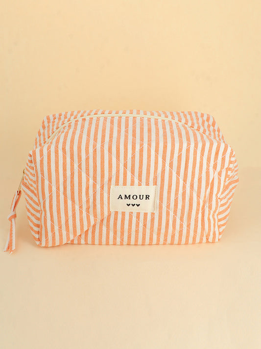 Grande Trousse Amour - Rayé orange